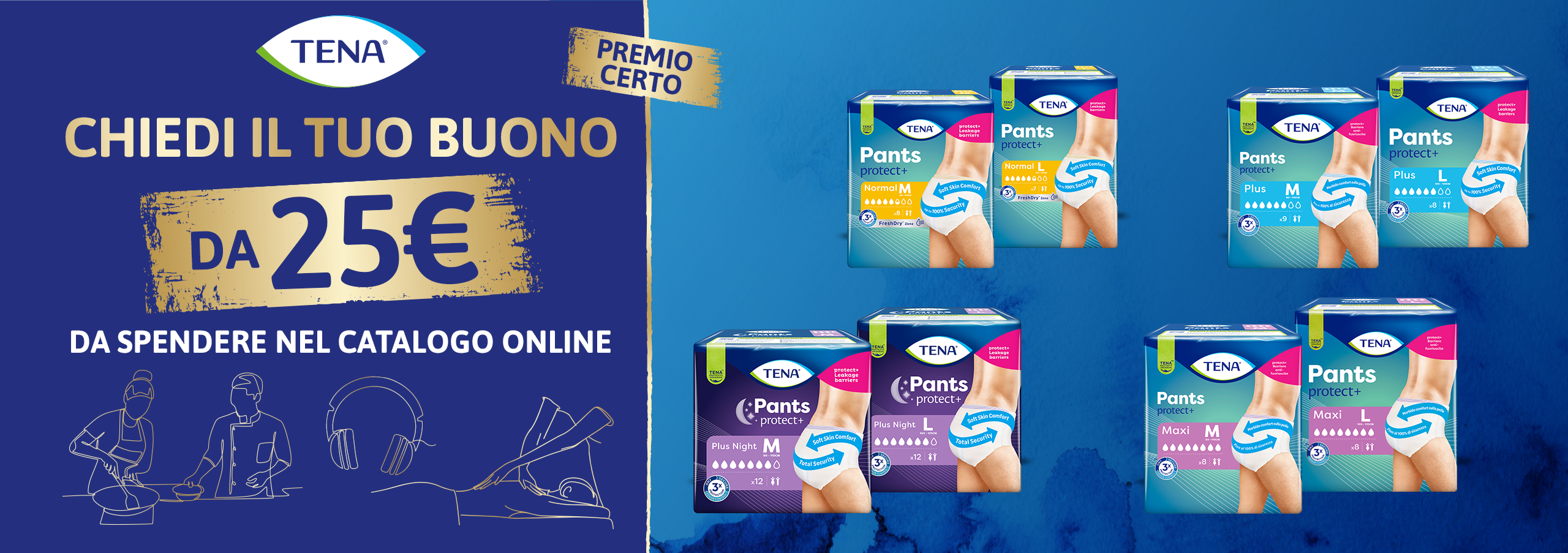 immagine decorativa versione desktop dell'operazione a premi Tena ti premia 2026